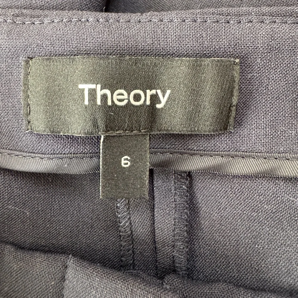 Theory HW Tennyson Wool Trousers Pants Navy Blue size 6 New with Tags $325 - Picture 6 of 13